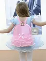 Rosa Kinder-Tanzrucksack mit Satinschleife und dreilagigem Mesh-Tutu-Besatz-Design - Hellrosa
