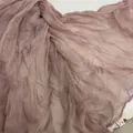 Sheer boho cheesecloth table runner in dusty rose with wrinkled texture for weddings - 90x180cm / Nude