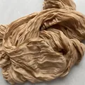 Bohemian khaki cheesecloth table runner with pleated gauze texture for wedding party decor - 90x180cm / Red-Camel
