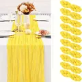 Lemon yellow bohemian cheesecloth table runner set for wedding and party decor - 90x180cm / Light Yellow