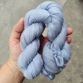 Light blue cheesecloth table runner with soft bohemian wrinkles for wedding decor - 90x180cm / Light Gray