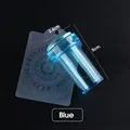 Sello de silicona azul de 2,4 cm para manicura francesa con raspador rectangular - Pequeño (2.4cm) / Azul