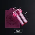 Set de estampador de uñas de silicona rosa con raspador y diseños de mandalas grabados - Pequeño (2.4cm) / Rojo