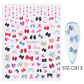Adesivi per unghie San Valentino con cuori e fiocchi, modello stile STZ-C013 - Stile Dessert Fiocco Dolce (STZ-C013)