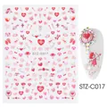 Adesivi per unghie di San Valentino con Cupido e cuori rossi per decorazione nail art - Stile Mongolfiera Cupido (STZ-C017)