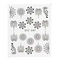 Adesivi per unghie neri mandala e loto STZ-647 con design artistico bohémien - Stile Bohémien Mandala (STZ-647)