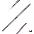 Close-up of stainless steel dual-head nail pusher with anti-slip knurled metal handle - Steel Pusher Style 4