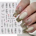 Nagelaufkleber im chinesischen Stil mit Bambus- und Kalligrafie-Designs für Maniküre - Tuschewasch-Bambus (STZ-CS196)