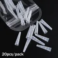 20pcs pack of translucent silicone protective covers for eyelash tweezers and nail tools - Tweezers Protective Cover