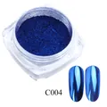 Donkerblauwe nagel chroompoeder C004 met hoogglanzend spiegelend afwerkingseffect - Donkerblauw (C004) / Donkerblauw