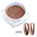 Fijn roségoud nagelpoeder ASX6 met metallic spiegeleffect in een rond potje - Roségoud (ASX6) / Roségoud