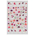 F669 3D self-adhesive nail decals featuring watercolor floral and leaf patterns - Vintage Rose Pattern (F669)