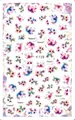 Adesivi per unghie floreali in stile giapponese con scritte mood e tears, mod F728 - Stile Floreale Acquerello (F728)