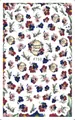 Adesivi per unghie floreali vintage con rose rosse e foglie verdi su sfondo bianco - Stile Floreale Peonia Vintage (F733)