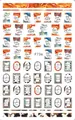 Adesivo per nail art stile giapponese F736 con marmo colorato e motivi floreali - Stile Marmo Frasi Inglesi (F736)