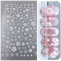 Japanische 3D-Nagelaufkleber mit Kirschblütenmotiv F727 in Rosa und Weiß - Kirschblüten Und Blütenblätter Stil (F727) / Weiß
