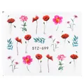 Adesivi per unghie a trasferimento d'acqua con vivaci motivi floreali di papaveri e rose - Stile Papavero Rosso (STZ699)