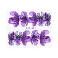 Adesivi per unghie ad acqua con fiori viola vintage per manicure, modello STZ-891 - Stile Floreale Acquerello Viola (STZ-891)