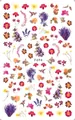 Blumen-Nagelaufkleber mit Lavendel- und Gänseblümchen-Motiven, Variante Modell F694 - Lavendel Gänseblümchen Naturpflanzenstil (F694)