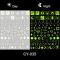 Autocollants à ongles lumineux avec motifs de zodiaque et lune, effet jour et nuit - Motif Céleste Géométrique Et Zodiaque (CY035)