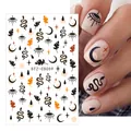 Halloween nail stickers with mystical snake moon and flame patterns STZ-CS059 set - Mystic Snake Eye Style (STZ-CS59)