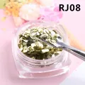 Paillettes dorate esagonali per nail art in vasetto per manicure professionale - Stile Esagonale Oro (RJ08)