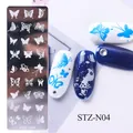 Piastra per nail art STZ-N04 con motivi a farfalla ed effetti per manicure cartoon - Stile farfalla e ragazza (STZ-N04)