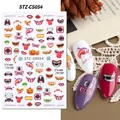 Halloween nail art stickers with monster mouth and pumpkin designs style STZ-CS054 - Halloween Monster Mouth (STZ-CS54)