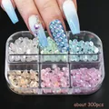 6-grid box of colorful AB resin nail rhinestones with 300pcs for manicure decoration - 6-Grid Jelly AB Gems (1997)