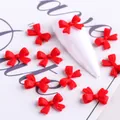 Fiocchi 3D rossi opachi per nail art con texture a pois per manicure fai-da-te - Stile a Pois Intagliati / Rosso (DD03)