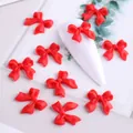 Ciondoli per nail art a fiocco rosso opaco 3D in resina per decorazione manicure - Vero Rosso (XR05)