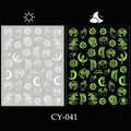 Autocollants ongles phosphorescents avec motifs lune et soleil mystiques CY-041 - Motif Mystique De Lune Et De Silhouette De Main (CY041)
