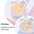 UV-lichtempfindliche Herz-Nageldekorationen in Makronen-Gelb für Maniküre-Designs - Gelb