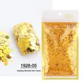 Sacchetto da 50g di paillettes dorate esagonali effetto sirena per decorazione unghie - Oro (1928-05)