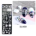 Weihnachts-Nagelstempelplatte SU-M04 mit Schneeflocken und festlichem Maniküre-Effekt - Weihnachtsbaum Elch Segen Stil (SU-M04) / SU-M04