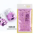 Sacchetto 50g di paillettes esagonali iridescenti viola e argento per nail art - Viola Argento (1928-08)