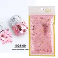 Paillettes per unghie a sirena rosa e argento in busta da 50g per nail art sfumata - Rosa Argento (1928-09)
