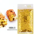 Paillettes esagonali sfumate arancio dorato per nail art in una confezione da 50g - Oro Arancione Sfumato (1928-11)