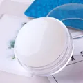 Tampon nail art en silicone blanc avec base acrylique de 4,2 cm pour manucure - Tampon Strass Français / Blanc