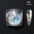 Polvere glitter per unghie aurora opale #01 con riflessi multicolore in vasetto da 0,1g - Polvere di Opale in Bottiglia OB01