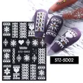 5D geprägte Schneeflocken und Herz Nagelaufkleber Modell STZ-5D02 für Weihnachten - Schneeflockenaufkleber Stz-5d02 (nackter Chip)