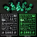 Adesivi per unghie 3D natalizi luminosi con renne e fiocchi di neve per nail art - Stile Babbo Natale Renna Luminoso (STZ-Y005)
