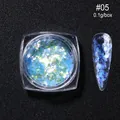 Scaglie di glitter per unghie blu aurora cangianti, tonalità #05 per decorazioni nail art - Polvere di Opale in Bottiglia OB05