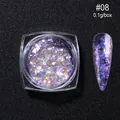 Polvere glitter viola aurora #08 con scaglie di cristallo di ghiaccio cangianti - Polvere di Opale in Bottiglia OB08