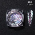 Polvere glitter per unghie opale aurora #09 in scatola quadrata con prova da 0,1g - Polvere di Opale in Bottiglia OB09