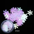Paillettes à ongles flocons blancs irisés en pot pour décorations de manucure - Rose Iridescent (DX03)