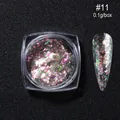 Glitter per unghie olografico aurora opale #11 con riflessi iridescenti rosa verdi - Polvere di Opale in Bottiglia OB11