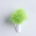 Pompon per unghie verde chiaro soffici con base magnetica per ciondoli fai-da-te - Verde