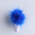 Pom pom magnetico blu reale soffice con base bianca per decorazione artistica unghie - Blu scuro