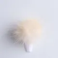 Pompon magnetico in peluche color crema per nail art con texture in finta pelliccia - Champagne